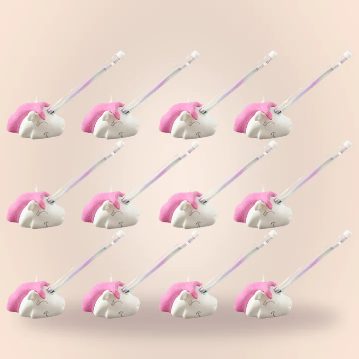 3D unicorn erasers with pencil horn