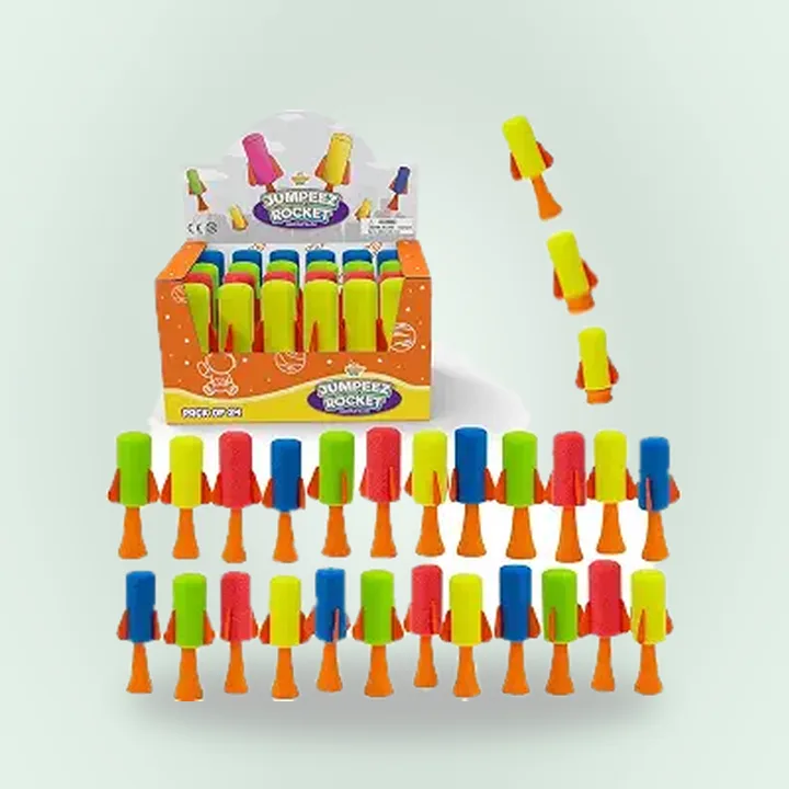 Soft jumping rocket poppers
