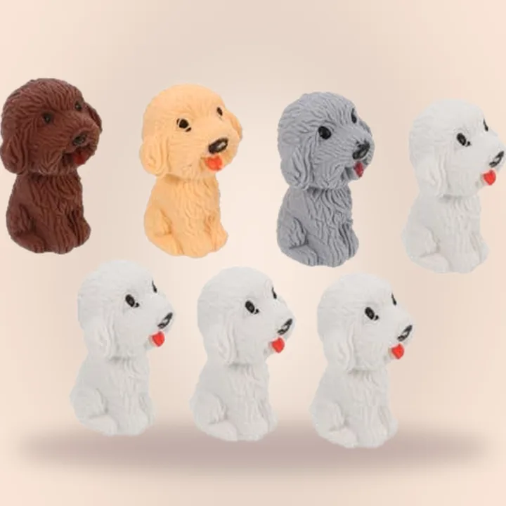 Dog-shaped erasers