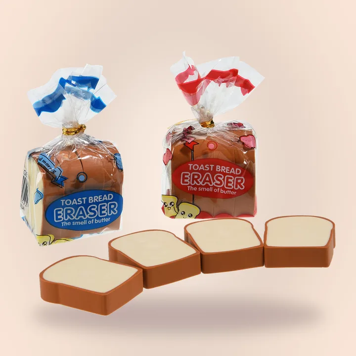 Bread-shaped erasers