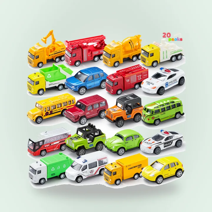 Die-cast pull-back toy cars
