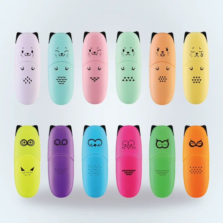 Mini animal highlighter pens