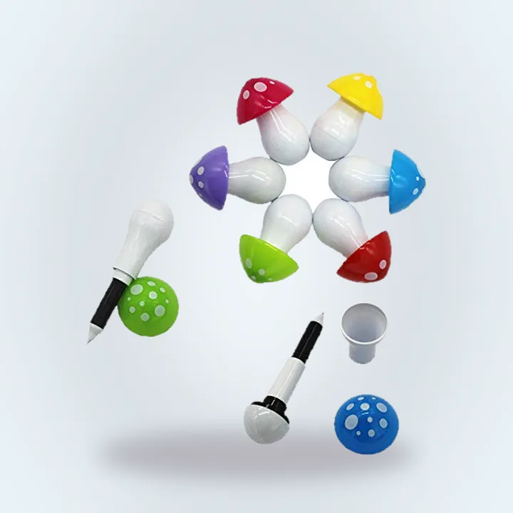 Mushroom retractable ballpoint pens