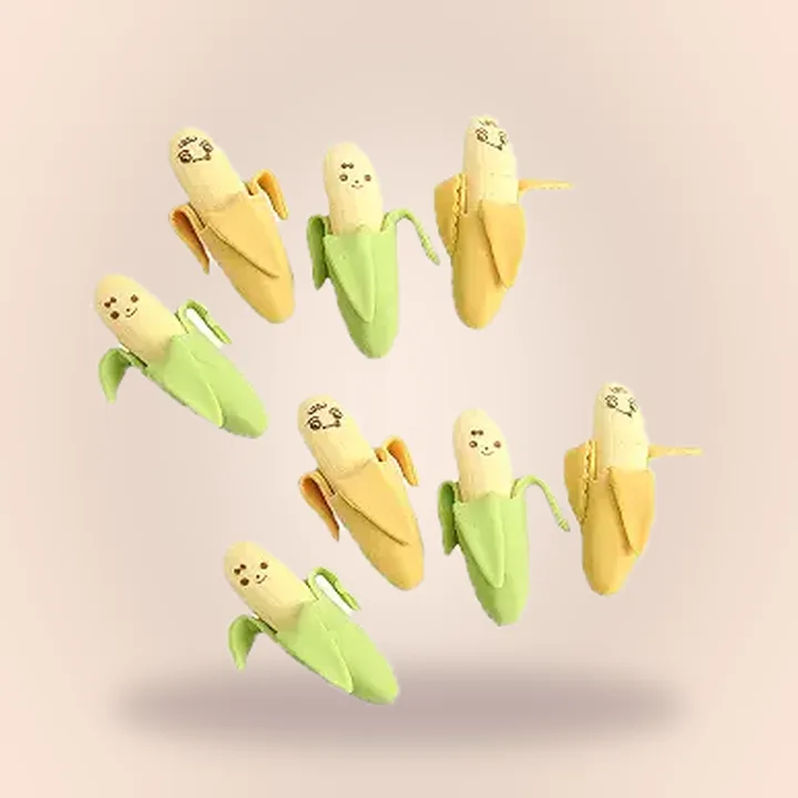 Mini banana erasers