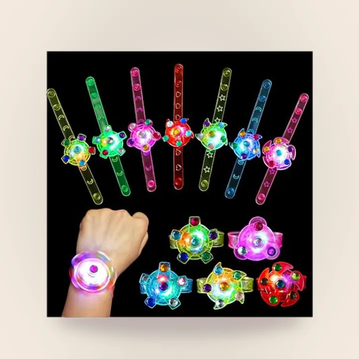 Light-up fidget spinner bracelets