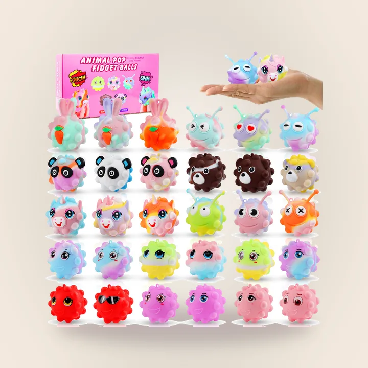 3D animal pop ball fidget toys