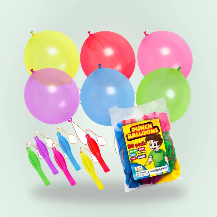 Neon latex punch balloons