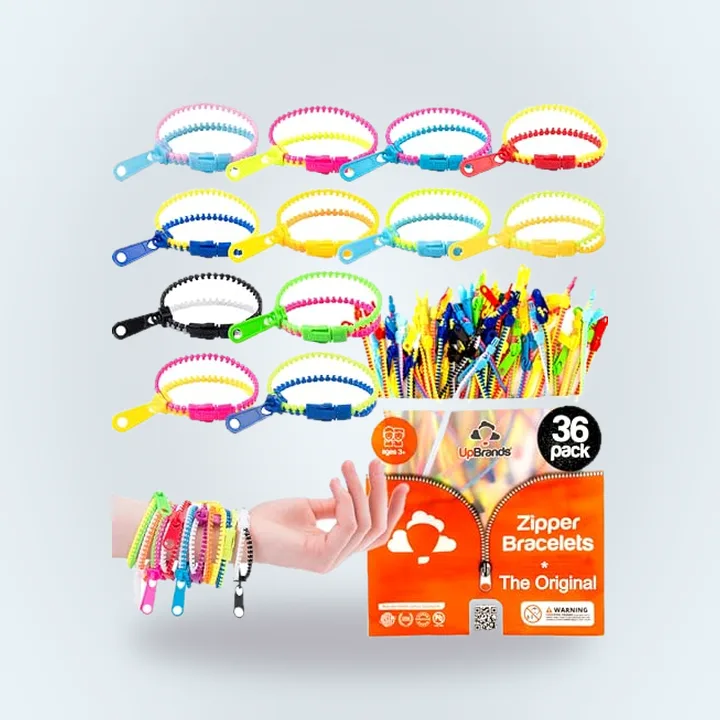 Zipper friendship bracelets