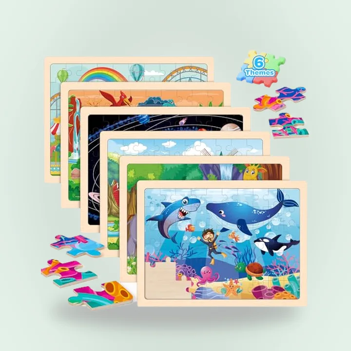 Wooden animal jigsaw puzzles