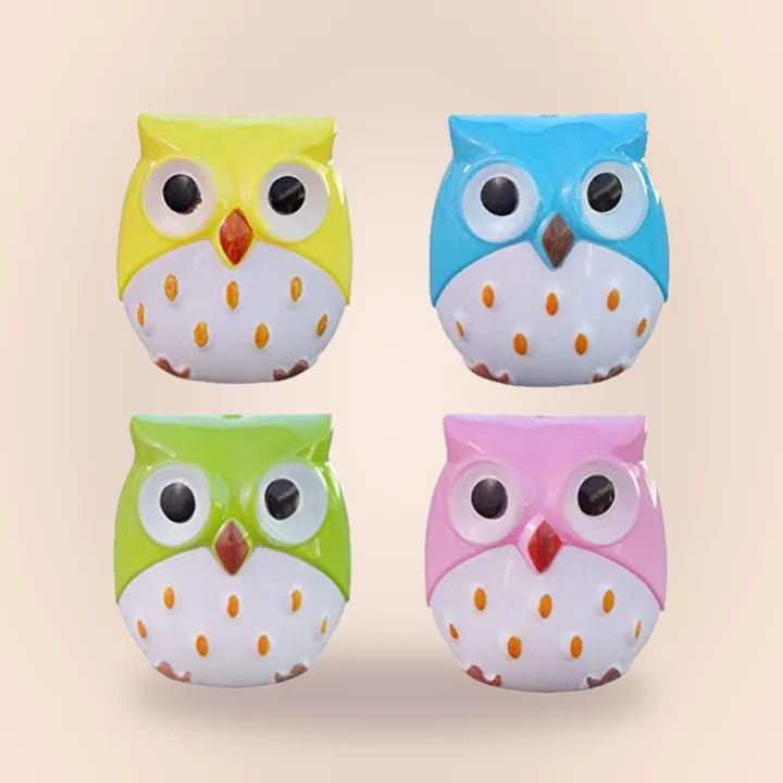 Cartoon owl pencil sharpeners