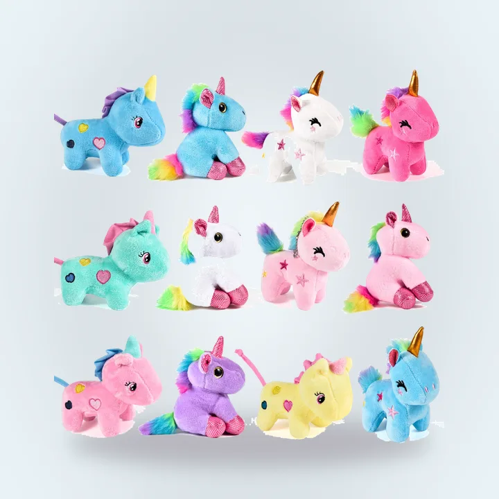 Mini unicorn plush keychains