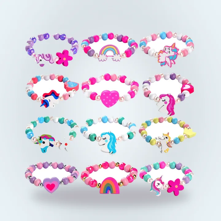 Wooden beaded kids bracelets