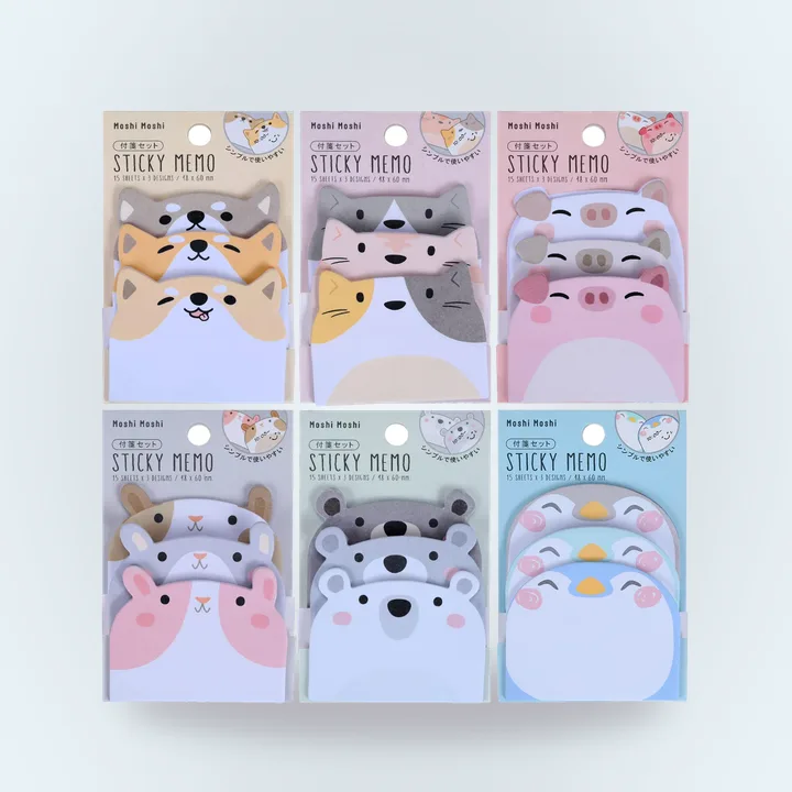 Animal-shaped sticky notes