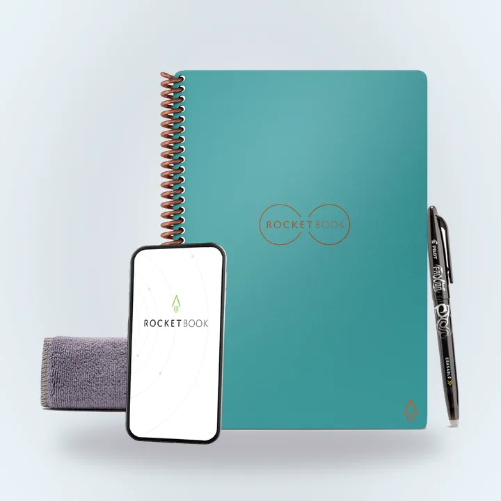 Teal spiral notebook