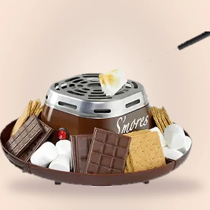 Brown electric tabletop s’mores maker
