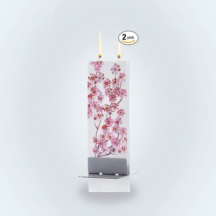 Handmade candle gift set with a steel base