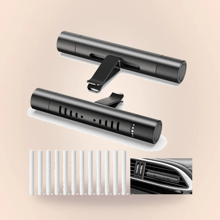 Car vent clip air fresheners with refill sticks