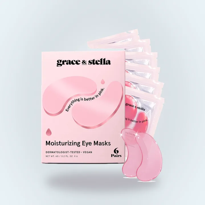 Pink under eye gel patches