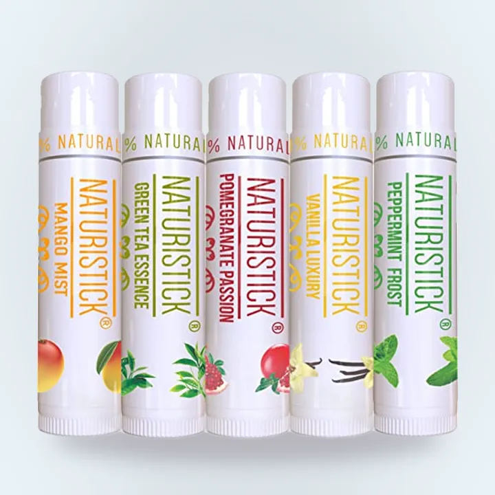 Five beeswax lip balms