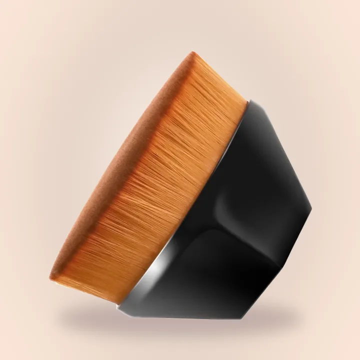 Foundation makeup brush with case