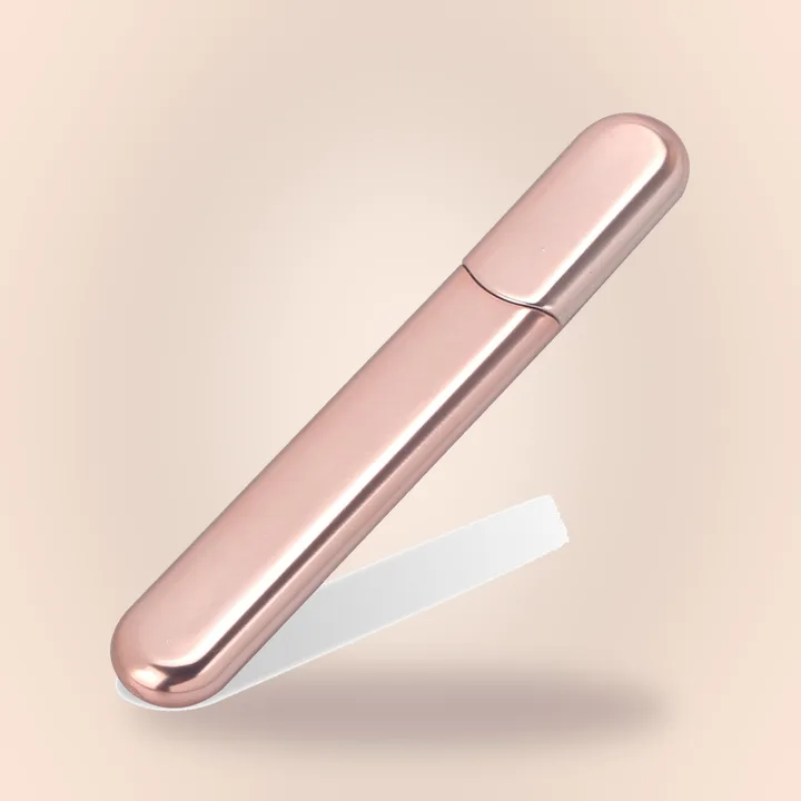 Crystal glass nail file with case