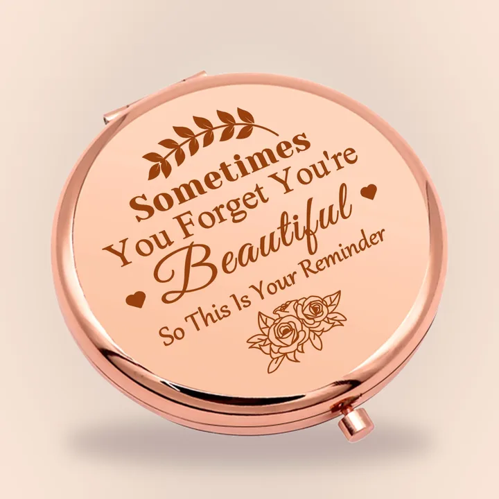 Compact folding makeup mirror