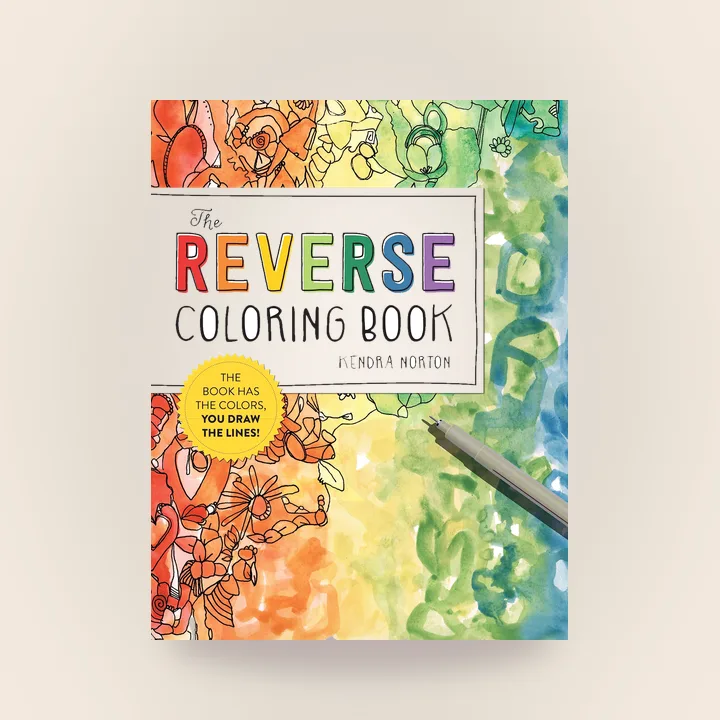 Reverse coloring book cover