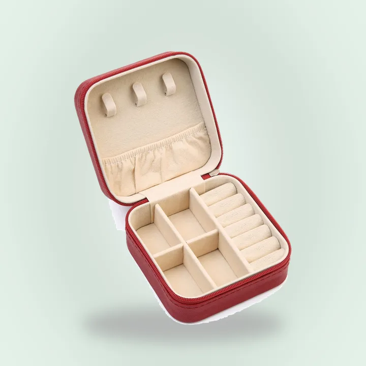 Small red jewelry case