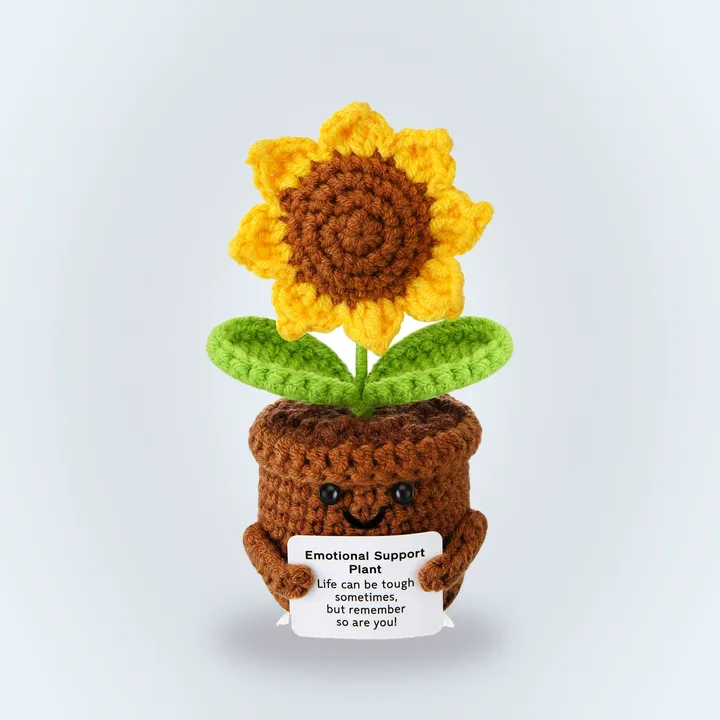 Crochet sunflower plush
