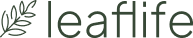 Leaflife company logo with stylized leaf graphic.