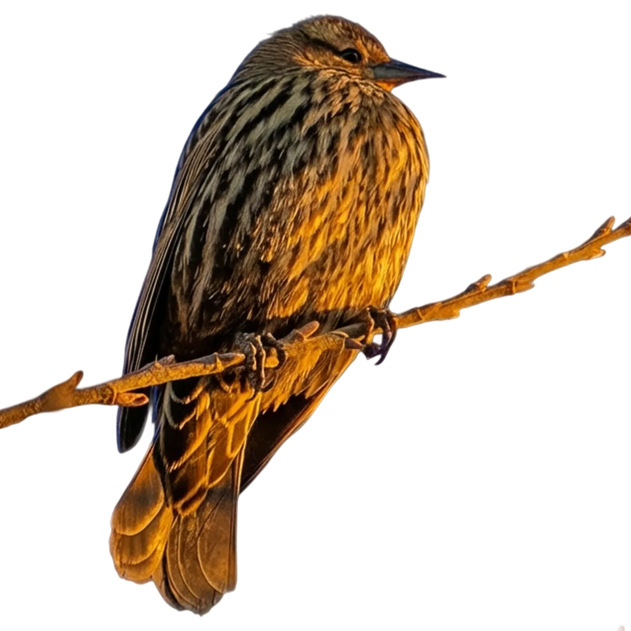 A bird on a branch in nice sunlight.