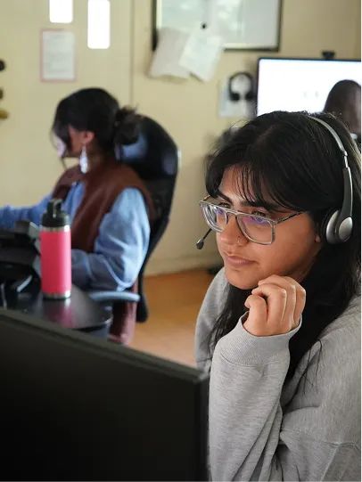 Staff working in our Support Center.