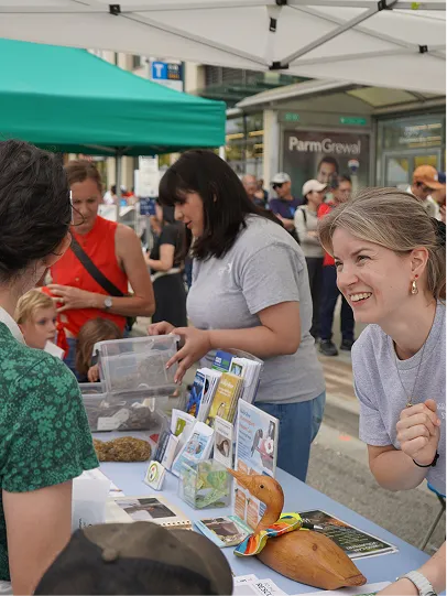 Our team interacting with the public at a community event.