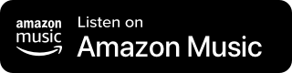 Amazon Music logo with text 'Listen on Amazon Music' on a black background.