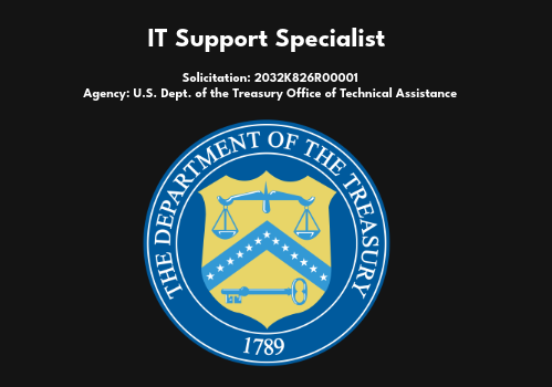 New Federal Opportunity Alert: IT Support Specialist