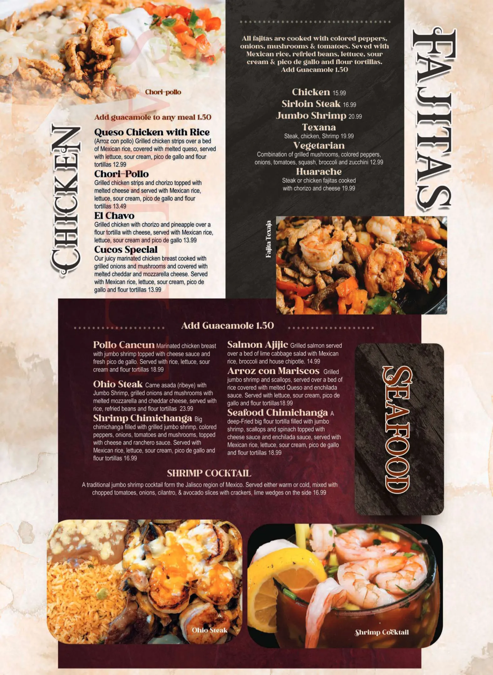 Tres Potrillos menu page 7.