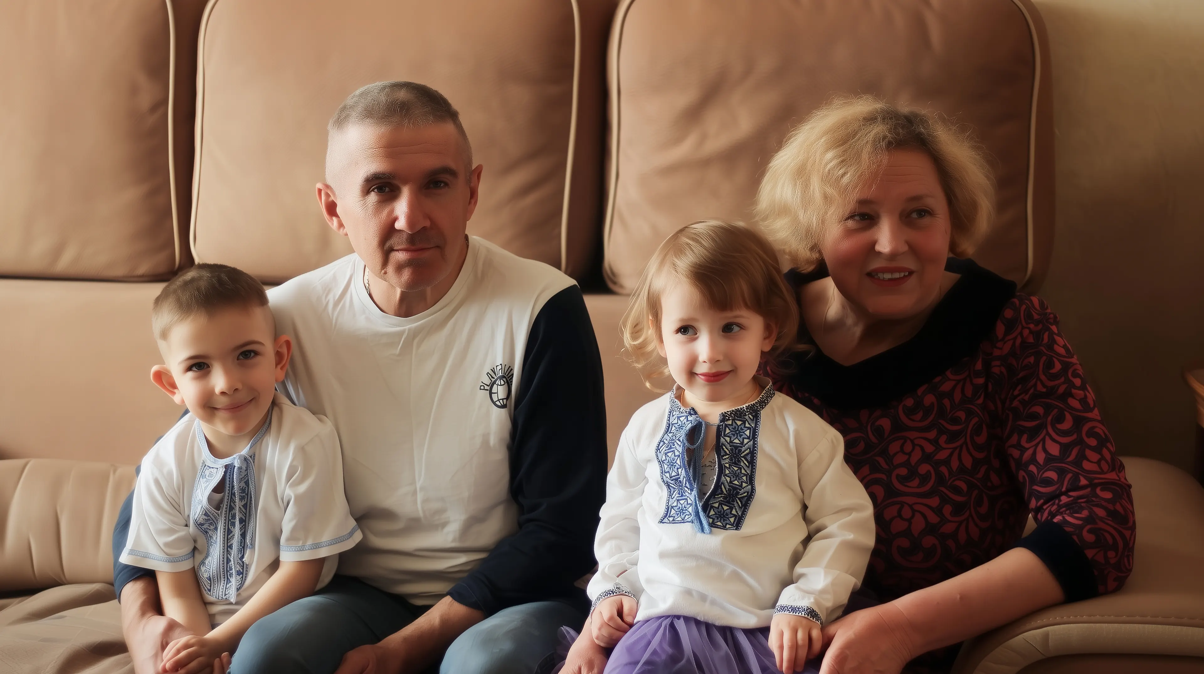 Бабуся й дідусь із онуками вдома
