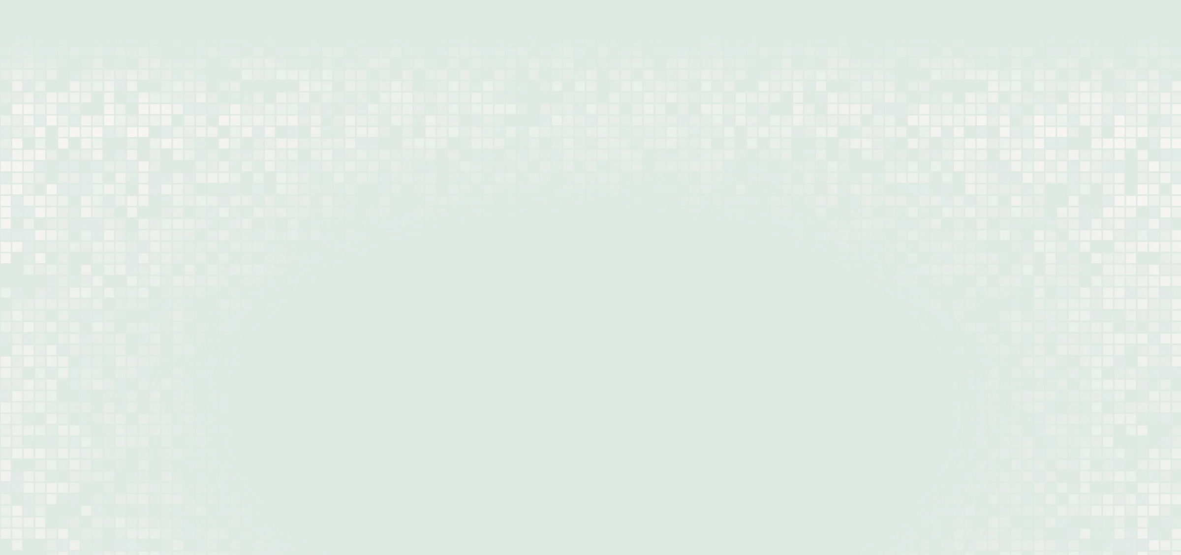 Soft gradient background with scattered white pixel squares fading towards the center on pale mint green.