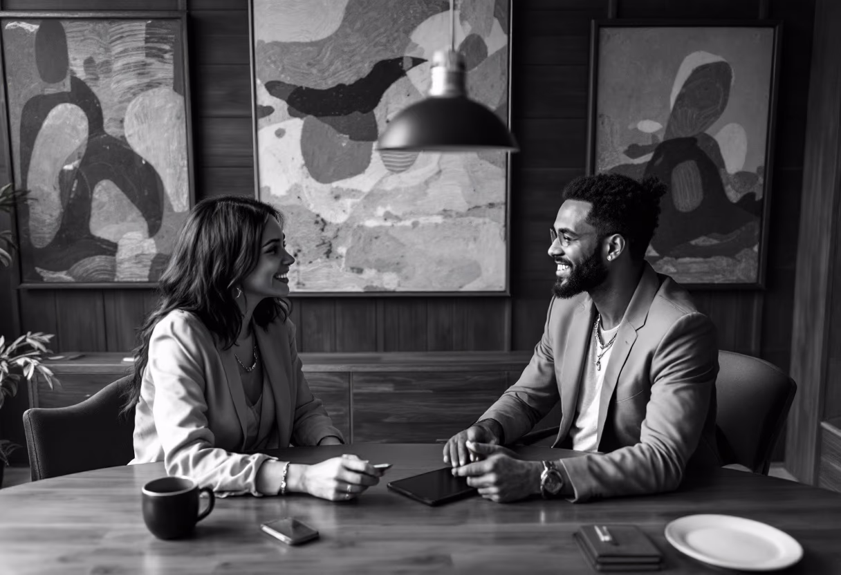 image of founders with a shared moment (for a edtech)