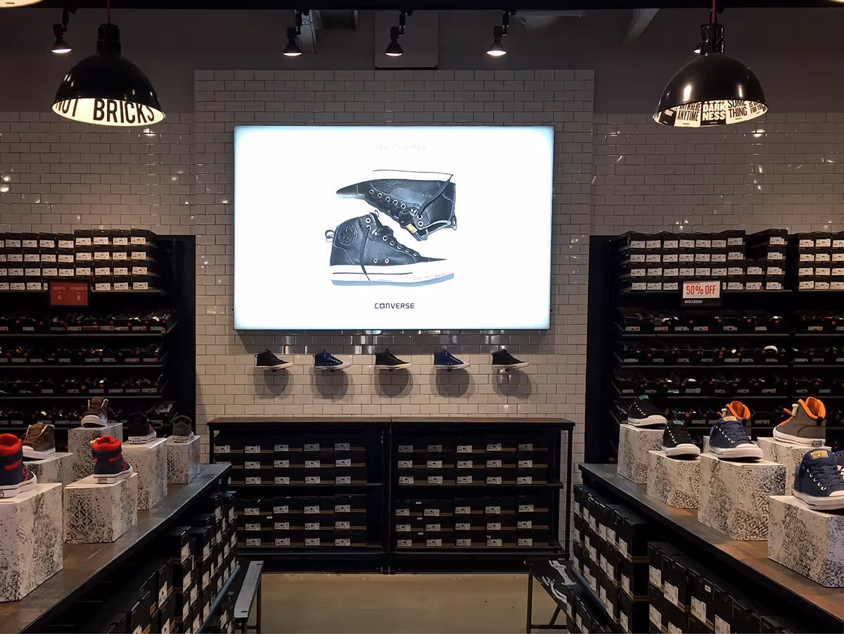 Converse retail store showcasing LED Display