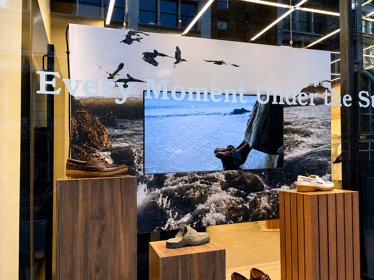 Storefront Image with Led Video and Seg around It