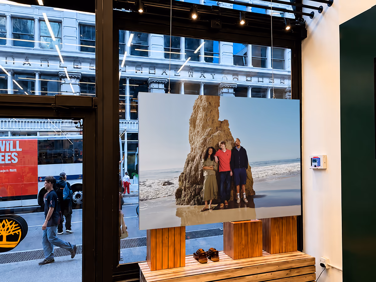 Storefront Image with Led Video and Seg around It