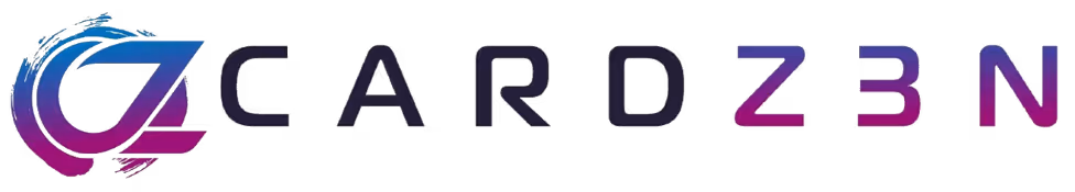 CARDZ3N logo with stylized letter C in blue and purple gradient followed by text CARDZ3N.
