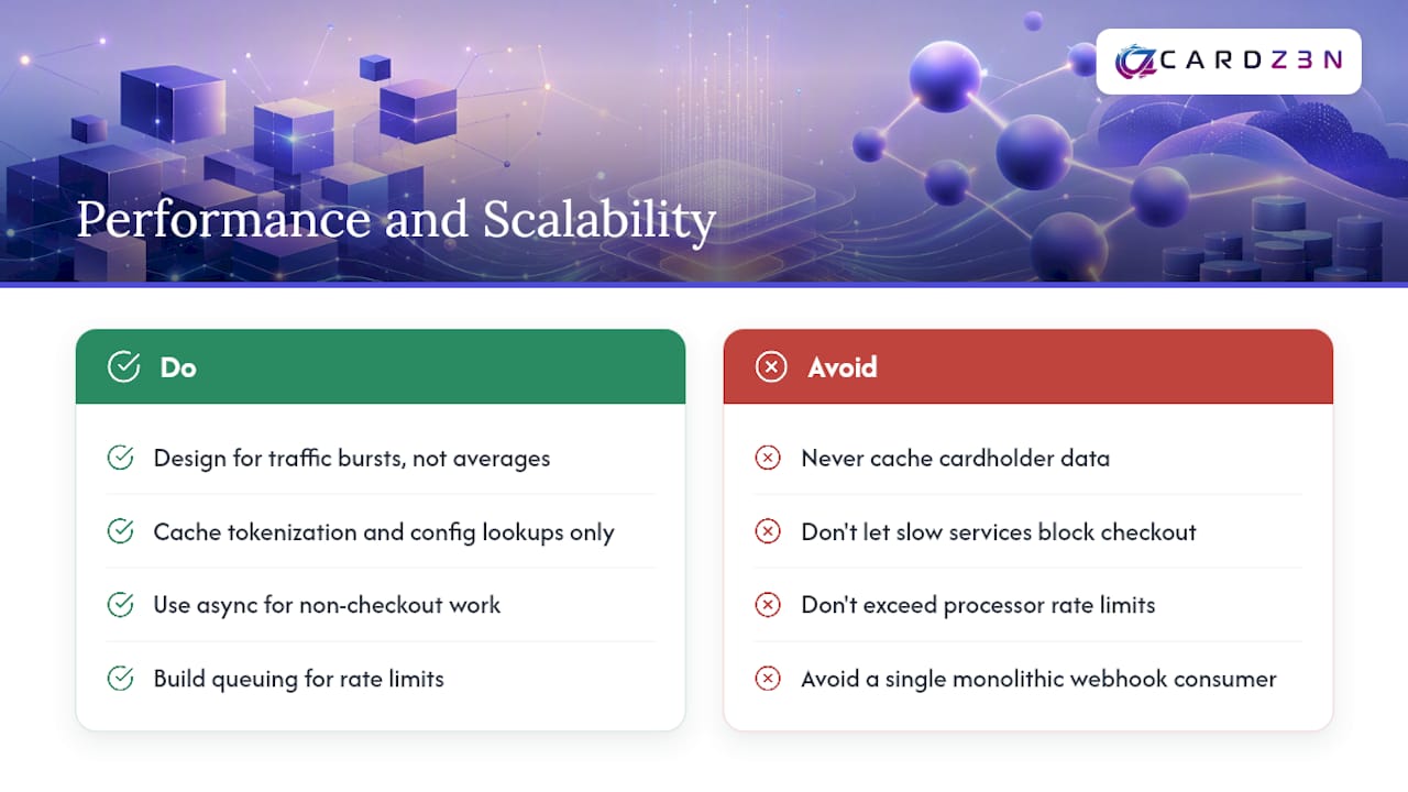 Performance optimization and scalability considerations for ISV payment integrations — overview diagram