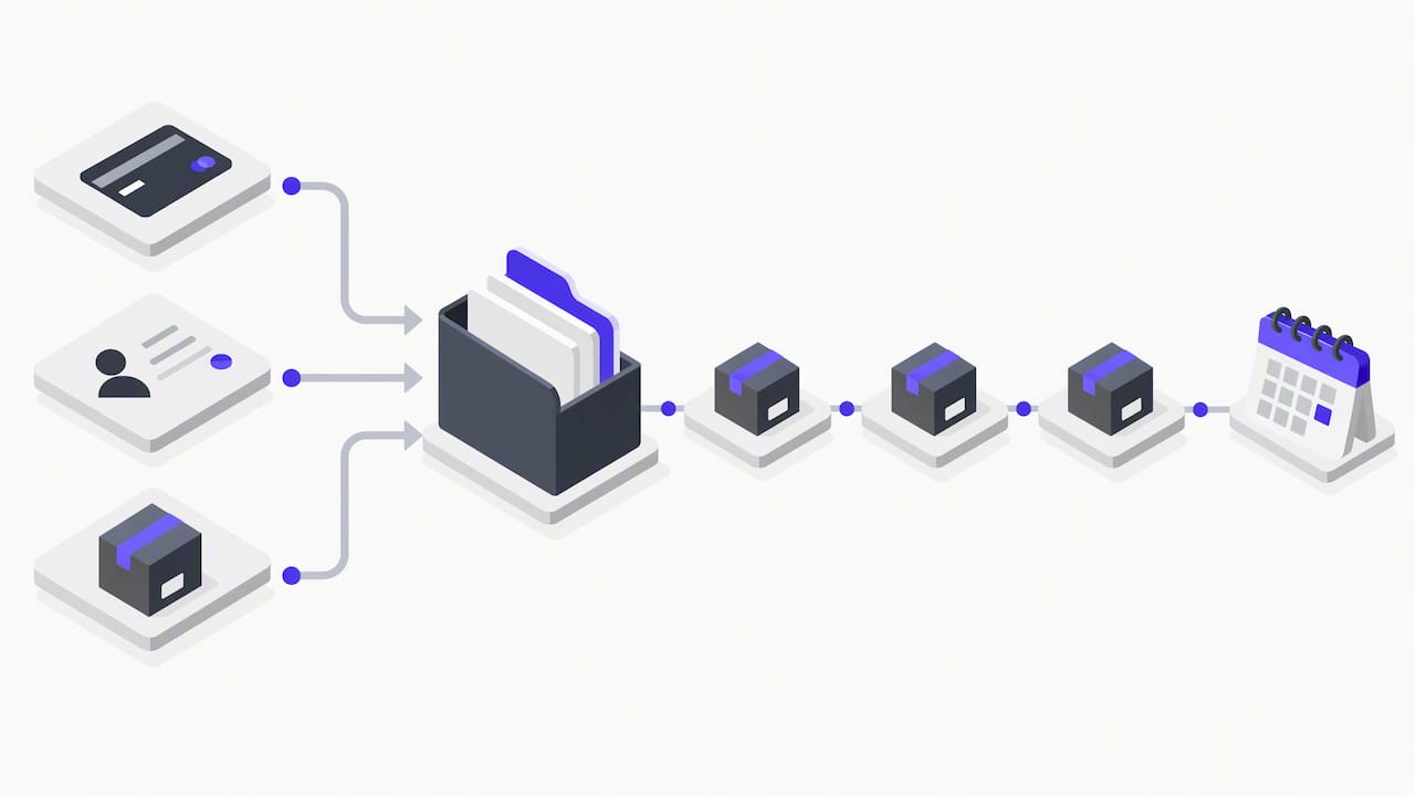 Evidence streams merging into dispute file