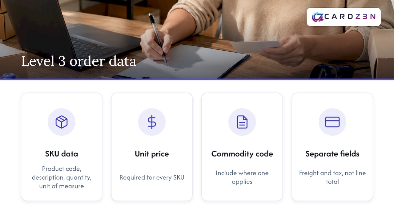 Required fields for Level 3 transaction data
