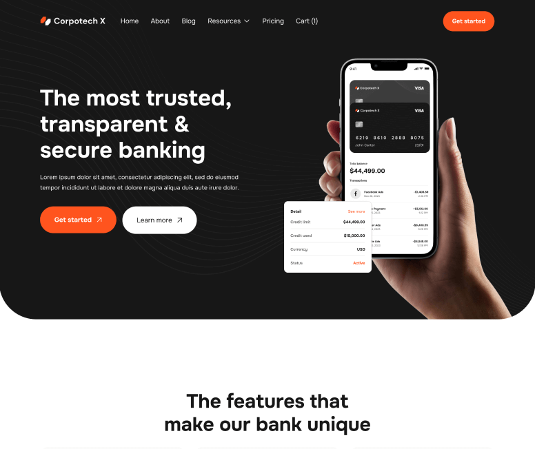 Corpotech X - Home V2 Page - Corporate Webflow Template
