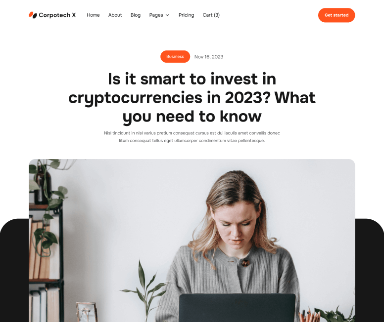 Corpotech X - Blog Post Page - Corporate Webflow Template