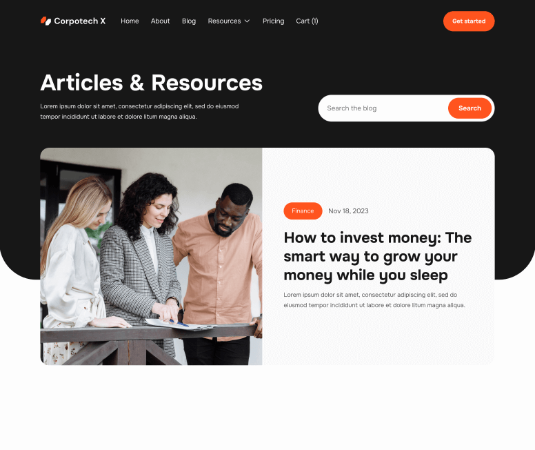 Corpotech X - Blog V3 Page - Corporate Webflow Template