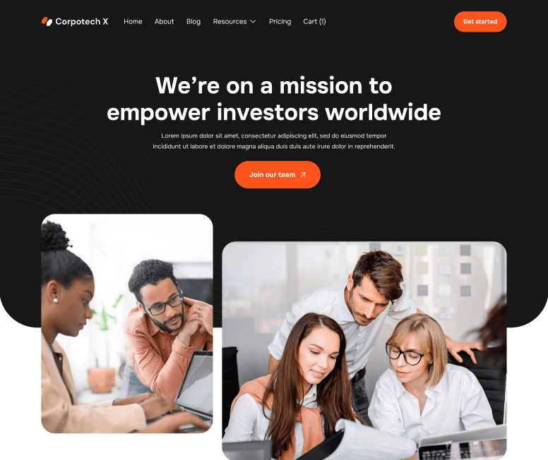 Corpotech X - About Page - Corporate Webflow Template